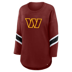 Washington Commanders Women's Plus Size Redzone 3/4-Sleeve Scoop Neck T-Shirt Burgundy | Fanatics