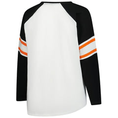 Cincinnati Bengals Women's Plus Size Redzone Lace Up Long Sleeve T-Shirt White | Fanatics
