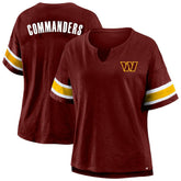 Washington Commanders Women's Plus Size Redzone Notch Neck T-Shirt Burgundy | Fanatics