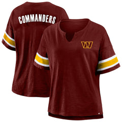 Washington Commanders Women's Plus Size Redzone Notch Neck T-Shirt Burgundy | Fanatics