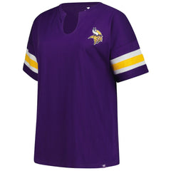 Minnesota Vikings Women's Plus Size Redzone Notch Neck T-Shirt Purple | Fanatics
