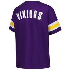 Minnesota Vikings Women's Plus Size Redzone Notch Neck T-Shirt Purple | Fanatics