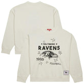 Baltimore Ravens Women's Plus Size Shooting Star Sweatshirt Cream | Mitchell & Ness