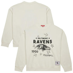 Baltimore Ravens Women's Plus Size Shooting Star Sweatshirt Cream | Mitchell & Ness