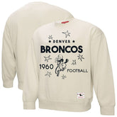 Denver Broncos Women's Plus Size Shooting Star Sweatshirt Cream | Mitchell & Ness