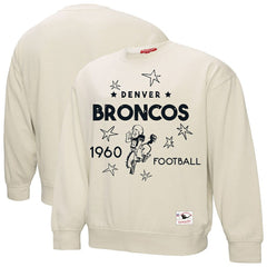 Denver Broncos Women's Plus Size Shooting Star Sweatshirt Cream | Mitchell & Ness