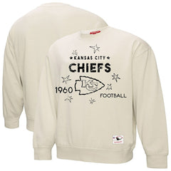 Kansas City Chiefs Women's Plus Size Shooting Star Sweatshirt Cream | Mitchell & Ness