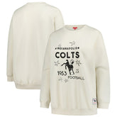 Indianapolis Colts Women's Plus Size Shooting Star Sweatshirt Cream | Mitchell & Ness