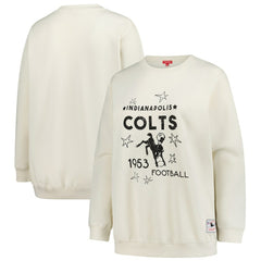 Indianapolis Colts Women's Plus Size Shooting Star Sweatshirt Cream | Mitchell & Ness