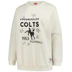Indianapolis Colts Women's Plus Size Shooting Star Sweatshirt Cream | Mitchell & Ness