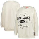 Seattle Seahawks Women's Plus Size Shooting Star Sweatshirt Cream | Mitchell & Ness