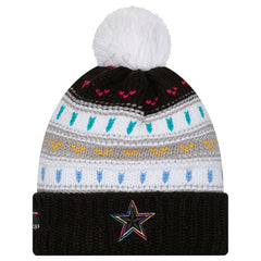 Dallas Cowboys New Era Women's 2025 NFL Crucial Catch Cuffed Knit Hat with Pom Black | NFL