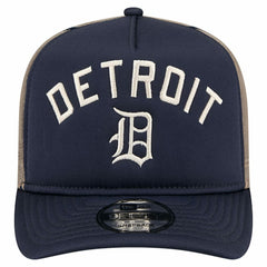 Detroit Tigers New Era Vintage Arched Foam Front 9FIFTY A-Frame Adjustable Trucker Hat - MLB