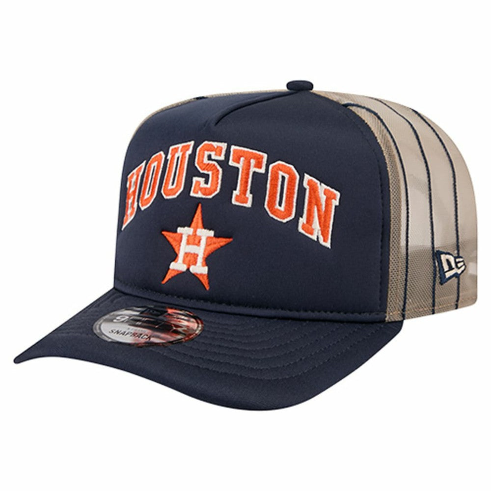 Houston Astros New Era Vintage Arched Foam Front 9FIFTY A-Frame Adjustable Trucker Hat - MLB