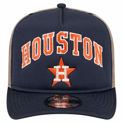 Houston Astros New Era Vintage Arched Foam Front 9FIFTY A-Frame Adjustable Trucker Hat - MLB