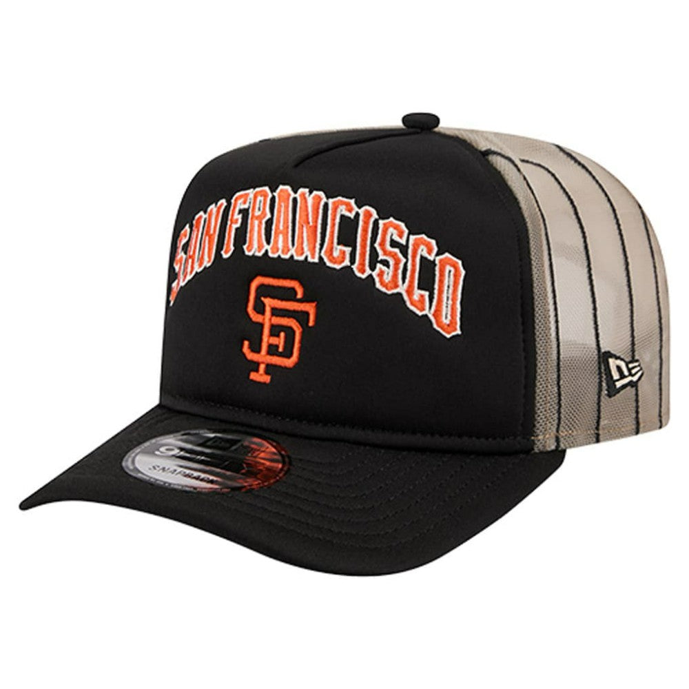 San Francisco Giants New Era Vintage Arched Foam Front 9FIFTY A-Frame Adjustable Trucker Hat - MLB