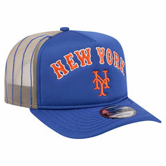 New York Mets New Era Vintage Arched Foam Front 9FIFTY A-Frame Adjustable Trucker Hat - MLB