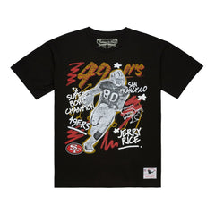 Jerry Rice San Francisco 49ers Chalked Up Player Graphic T-Shirt Black | Mitchell & Ness