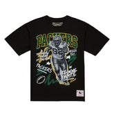 Reggie White Green Bay Packers Chalked Up Player Graphic T-Shirt Black | Mitchell & Ness