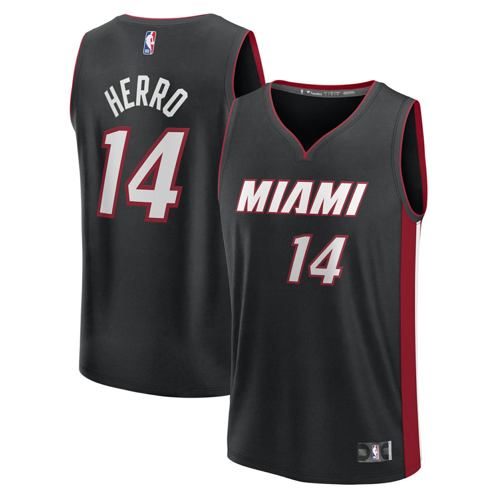 Tyler Herro Miami Heat Fast Break Replica Player Jersey Black Icon Edition - NBA