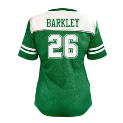 Saquon Barkley Philadelphia Eagles Women's Plus Size Bling V-Neck T-Shirt White | Fanatics