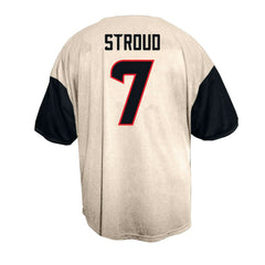 C.J. Stroud Houston Texans Big & Tall Baseball Button-Up Shirt Cream | Fanatics