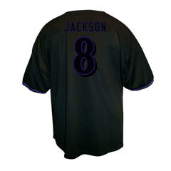 Lamar Jackson Baltimore Ravens Big & Tall Baseball Button-Up Shirt Black | Fanatics