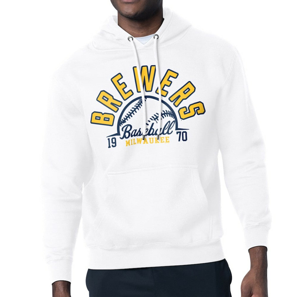 Milwaukee Brewers Starter Half Ball Team Graphic Pullover Hoodie - MLB