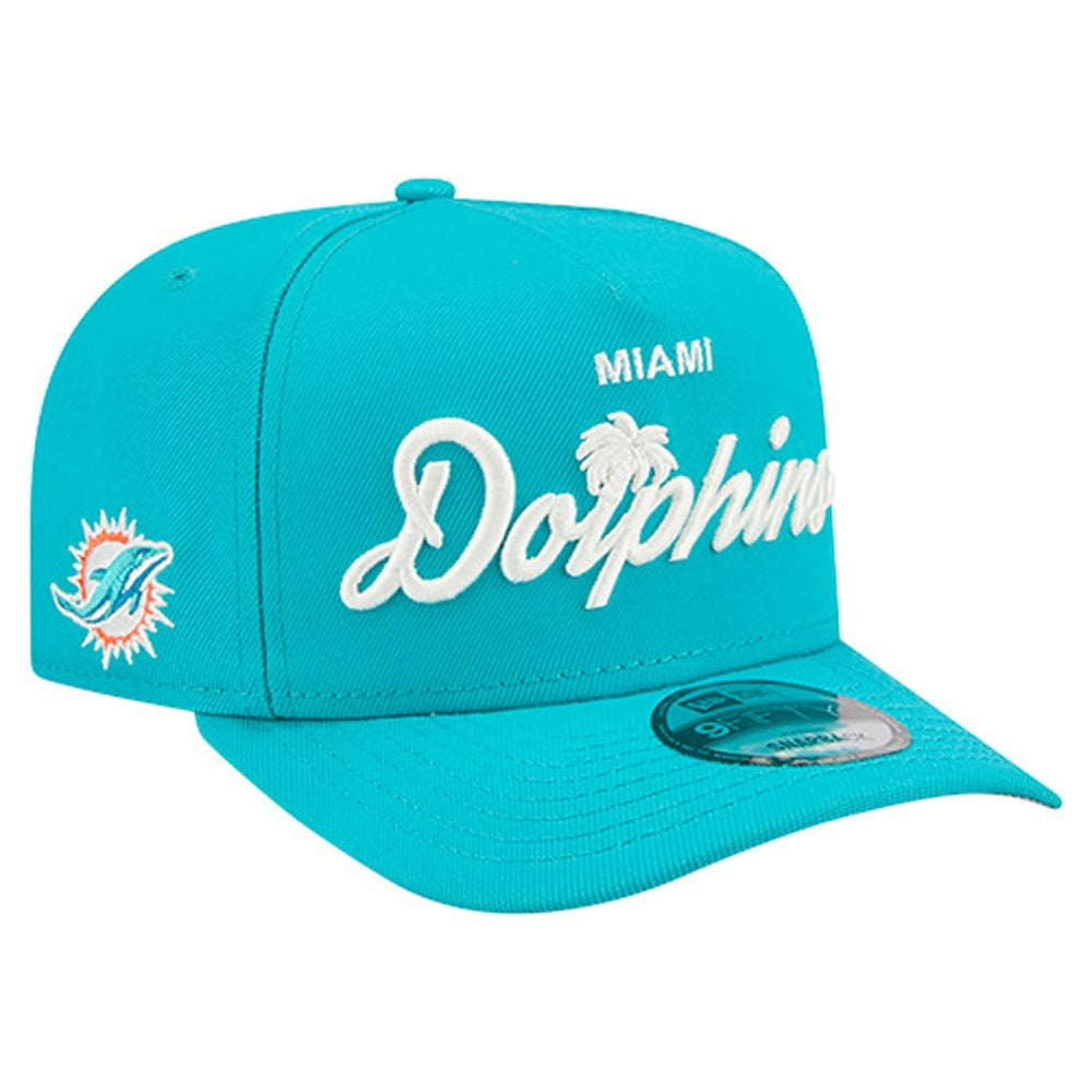 Miami Dolphins New Era Local Play A-Frame 9FIFTY Snapback Hat Aqua | NFL