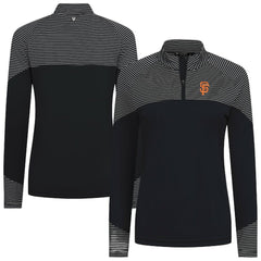 San Francisco Giants Levelwear Women's Classic Stripes Insignia 2.0 Raglan Quarter-Zip Top - MLB
