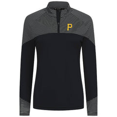 Pittsburgh Pirates Levelwear Women's Classic Stripes Insignia 2.0 Raglan Quarter-Zip Top - MLB
