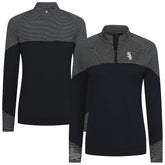 Chicago White Sox Levelwear Women's Classic Stripes Insignia 2.0 Raglan Quarter-Zip Top - MLB