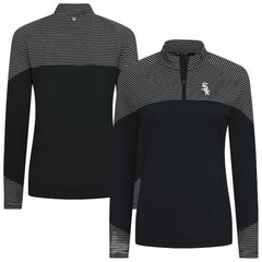 Chicago White Sox Levelwear Women's Classic Stripes Insignia 2.0 Raglan Quarter-Zip Top - MLB