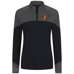 Baltimore Orioles Levelwear Women's Classic Stripes Insignia 2.0 Raglan Quarter-Zip Top - MLB