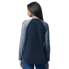 Boston Red Sox G-III 4Her by Carl Banks Women's Top Dog Raglan Long Sleeve V-Neck T-Shirt - MLB