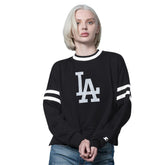 Los Angeles Dodgers Starter Women's Rally Cropped Drop Shoulder Crewneck Sweatshirt - MLB