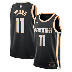 Trae Young Atlanta Hawks Unisex 2025/26 Swingman Jersey Black City Edition - NBA