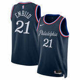 Joel Embiid Philadelphia 76ers Unisex 2025/26 Swingman Jersey Navy City Edition - NBA