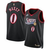 Tyrese Maxey Philadelphia 76ers Unisex Swingman Jersey Classic Edition Black - NBA