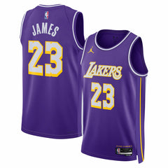 LeBron James Los Angeles Lakers Jordan Brand Unisex Swingman Jersey Statement Edition Purple - NBA