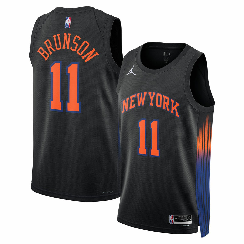 Jalen Brunson New York Knicks Jordan Brand Unisex Swingman Jersey Statement Edition Black - NBA