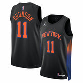 Jalen Brunson New York Knicks Jordan Brand Unisex Swingman Jersey Statement Edition Black - NBA