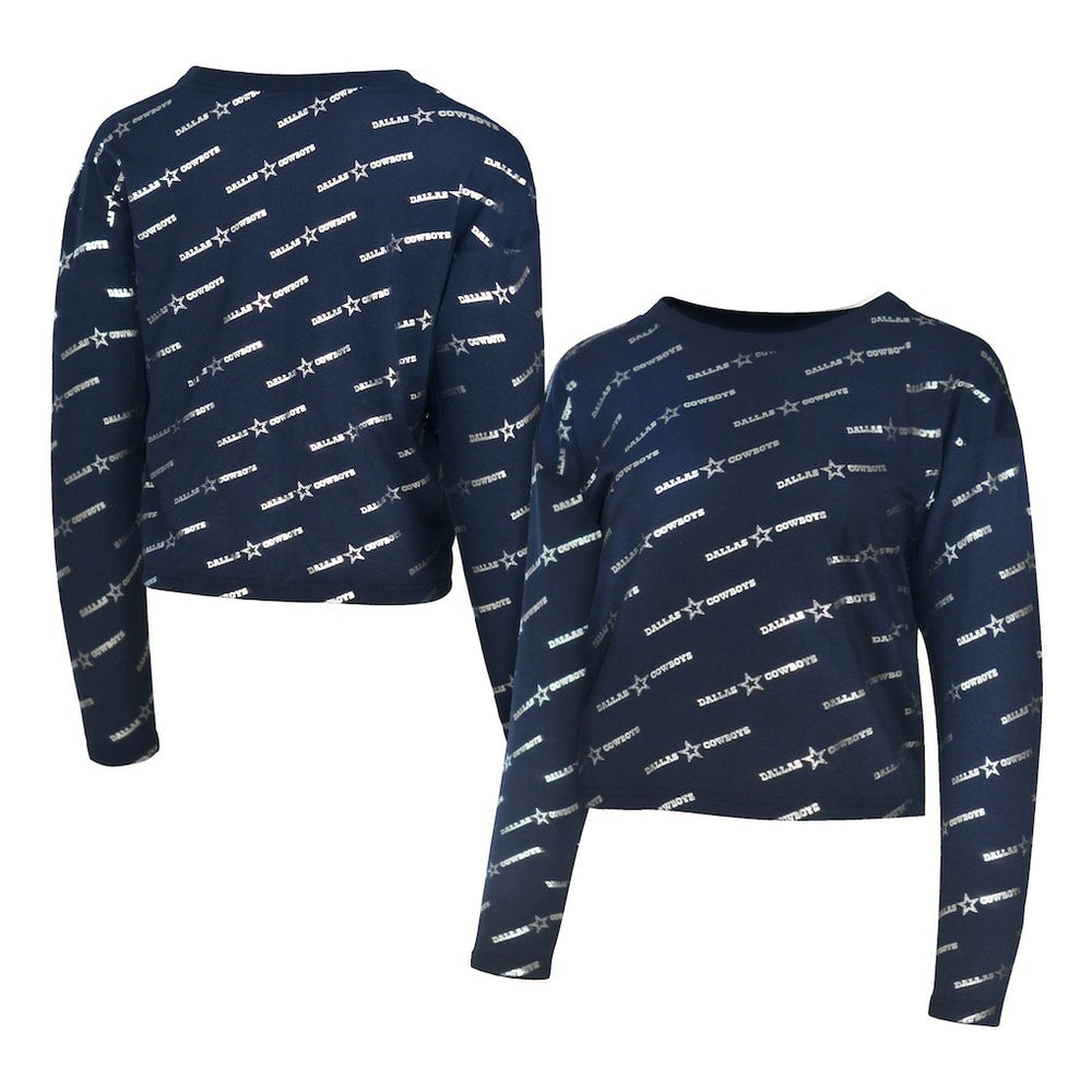Dallas Cowboys Lauren James Foil Long Sleeve T-Shirt Navy | NFL