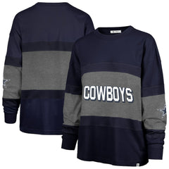 Dallas Cowboys '47 Women's Breezyway Archive Long Sleeve T-Shirt Navy | 47 brand