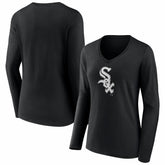 Chicago White Sox Women's Logo Long Sleeve V-Neck T-Shirt - MLB