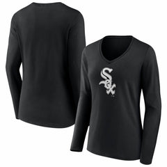 Chicago White Sox Women's Logo Long Sleeve V-Neck T-Shirt - MLB