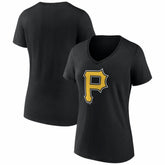 Pittsburgh Pirates Women's Logo V-Neck T-Shirt - MLB