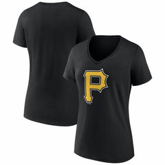 Pittsburgh Pirates Women's Logo V-Neck T-Shirt - MLB