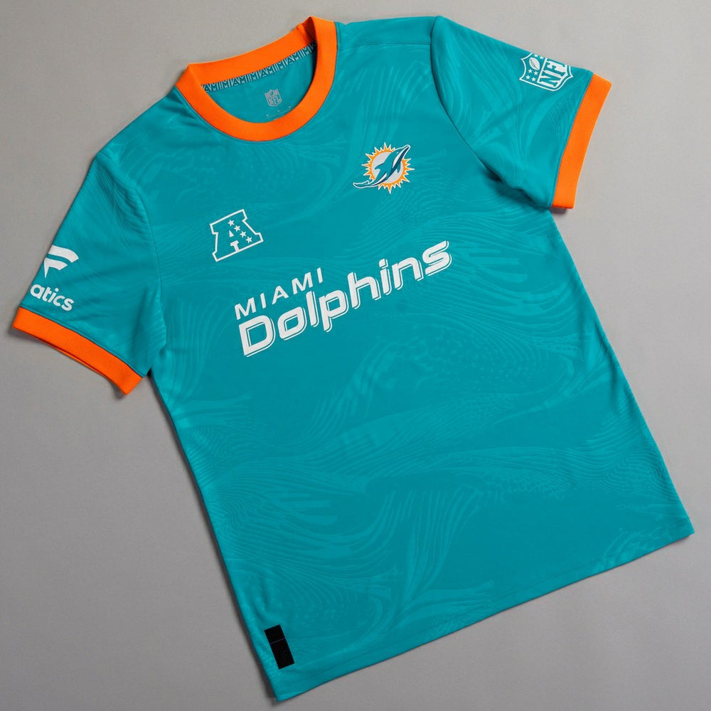 Miami Dolphins NFL Football x Football Fan Top Aqua | Fanatics
