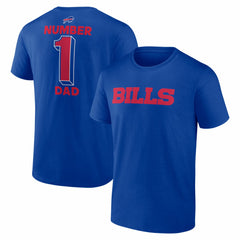 Buffalo Bills #1 Dad Jersey T-Shirt Royal | NFL